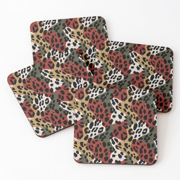 Item preview, Rust Khaki Leopard Spots Pattern designed and sold by bubblegoth.