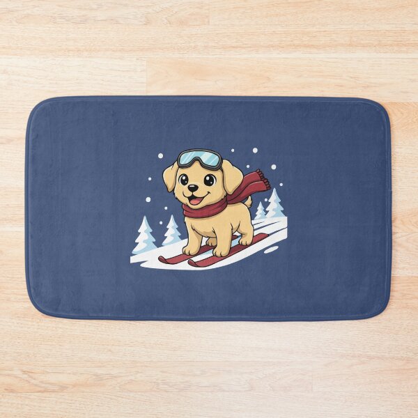 Item preview, Cute Labrador Retriever Skiing Puppy - Happy Winter Puppy designed and sold by The Real Life Symphony.