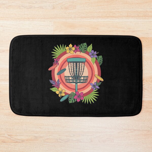 Item preview, Tropical Disc Golf Basket Flying Disc Scene designed and sold by LuminOrb.