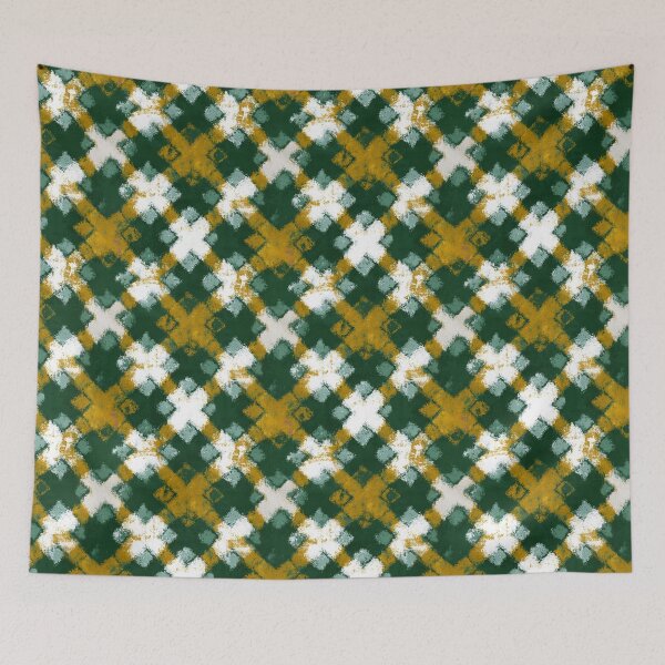 Item preview, Olive Mustard Midcentury Floral Pattern designed and sold by bubblegoth.