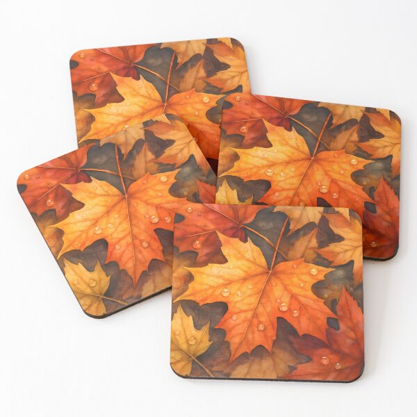 Item preview, Vibrant Autumn Maple Leaves Watercolor designed and sold by PandaTShirtShop.