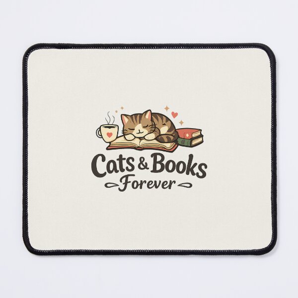 Item preview, Cats & Books Forever designed and sold by musthavewords.