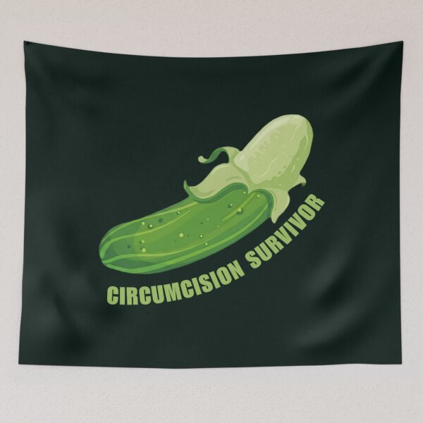 Item preview, Circumcision Survivor cucumber Pun – Dark Humor  designed and sold by SidTastic .