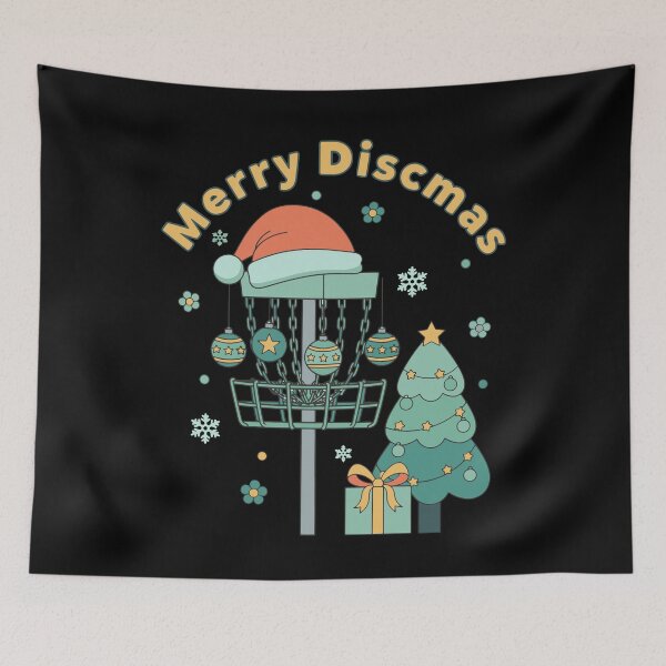 Item preview, Merry Discmas Funny Disc Golf Basket Christmas designed and sold by LuminOrb.
