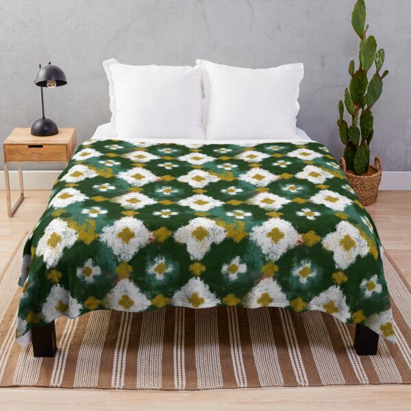 Item preview, Retro Daisy Pattern Forest Green designed and sold by bubblegoth.