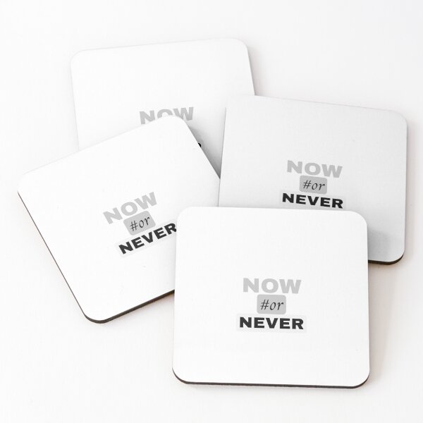 Item preview, Now or Never – Modern Minimal Quote T-Shirt designed and sold by Giota29.