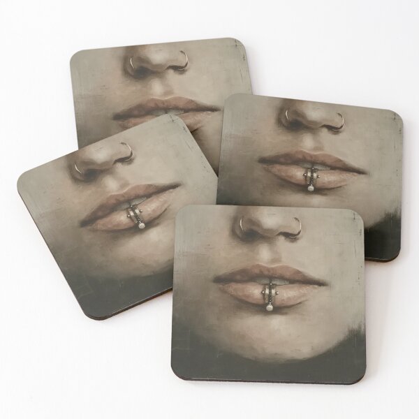 Item preview, Portrait with Nose and Lip Piercings designed and sold by lautir.