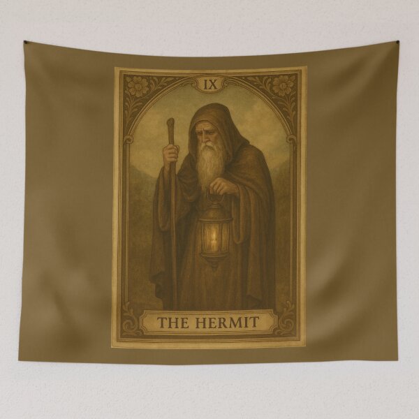 Item preview,  The Hermit Tarot Card Vintage Art designed and sold by freackly.