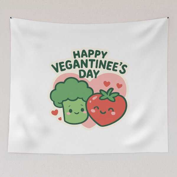 Item preview, Happy Vegantine’s Day Cute Vegan Valentine designed and sold by FatCatCD.