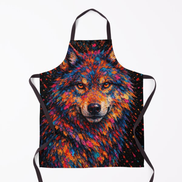 Item preview, The Lone Wolf – Psychedelic Neon Wolf | Gamer & Cyberpunk Art designed and sold by kastabembe.