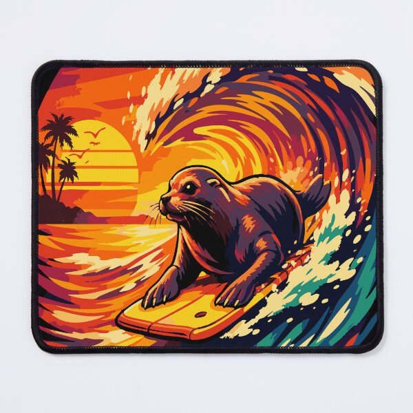 Item preview, Body Boarding Sea Lion at Sunset designed and sold by alw951.
