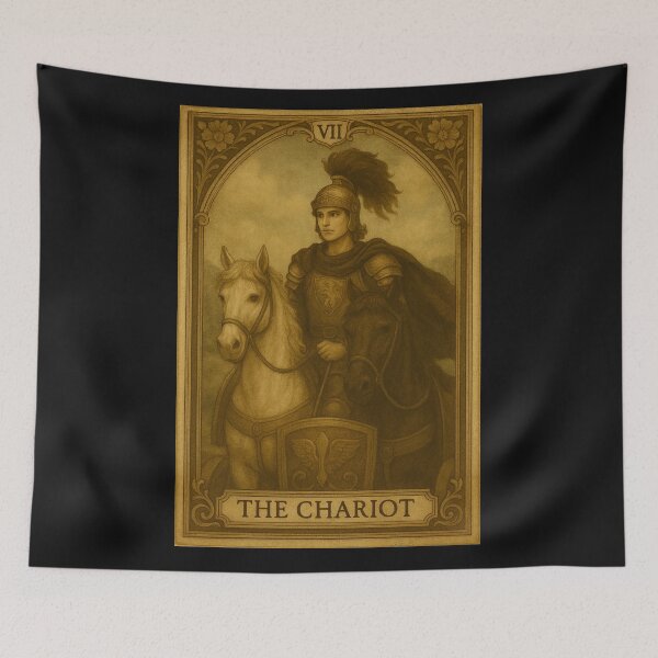 Item preview,  The Chariot Tarot Card Vintage Art designed and sold by freackly.