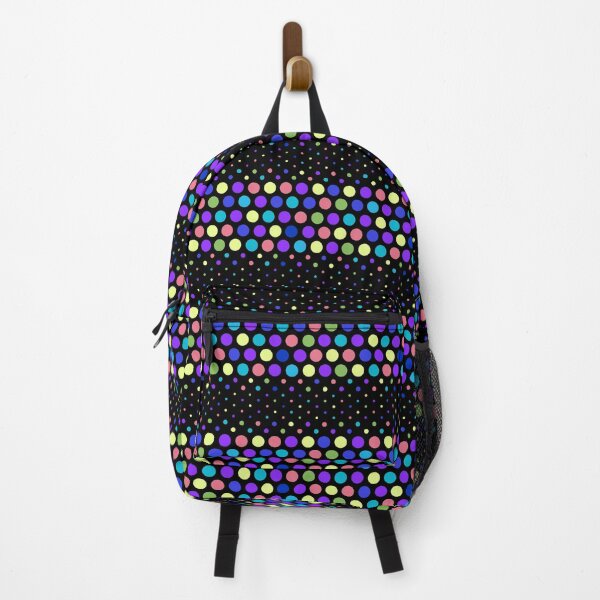 Item preview, Dotwave Colorful Polka Dot on Black  designed and sold by POLKAIWERX.