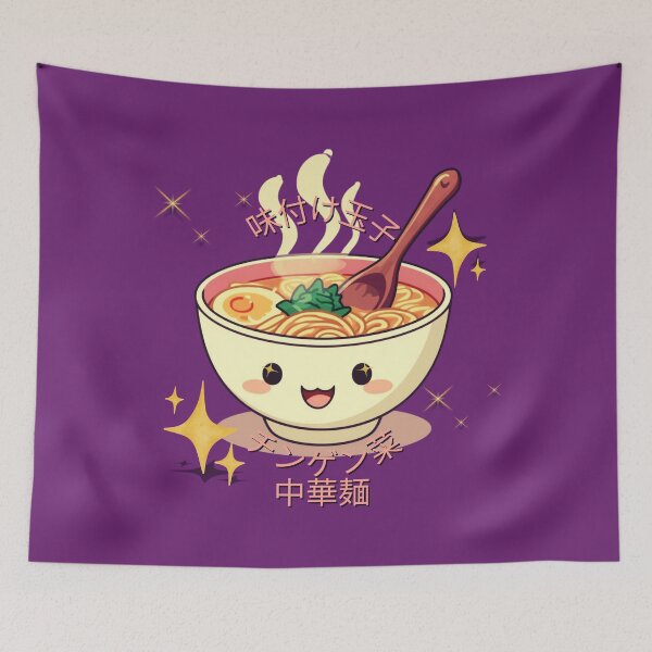 Item preview, Cute Starstruck Ramen Anime Bowl With Characters designed and sold by DizzyButterfly.