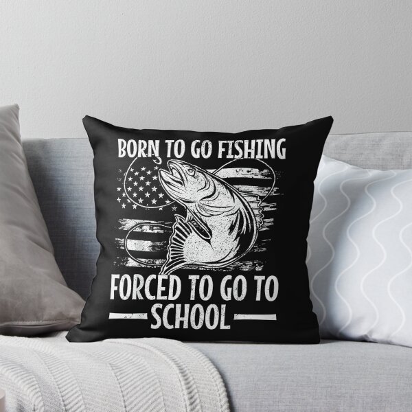 Item preview, Born to Go Fishing forced to go to school funny fishing boy designed and sold by CameronTheBro.