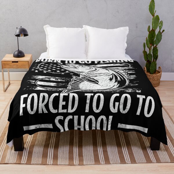 Item preview, Born to Go Fishing forced to go to school funny fishing boy designed and sold by CameronTheBro.