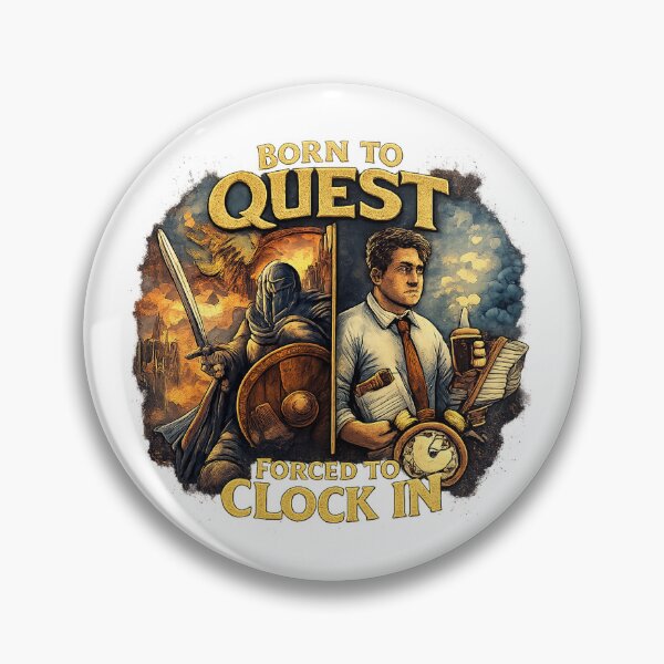 Item preview, Born to Quest, Forced to Clock In designed and sold by MKProjekty.