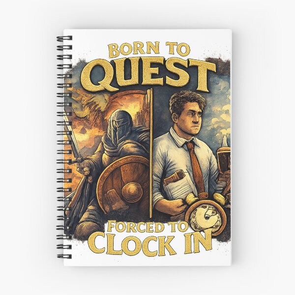 Item preview, Born to Quest, Forced to Clock In designed and sold by MKProjekty.