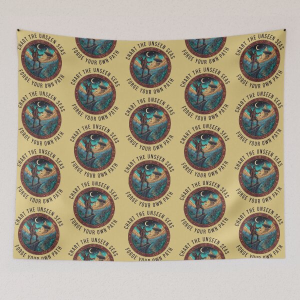 Item preview, Chart the Unseen Seas – Fantasy Explorer Emblem designed and sold by Dogandesighn.