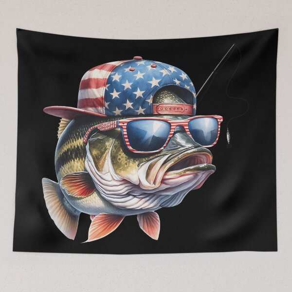 Item preview, American Flag  Funny Fishing & Fisherman designed and sold by CameronTheBro.