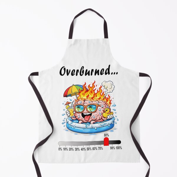 Item preview, Overburned Brain on Vacation – Funny Burnout Summer Cartoon designed and sold by OlizaPrint.