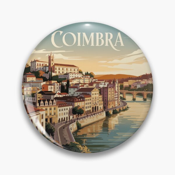 Item preview, Coimbra Portugal Vintage Travel - Historic Riverside City Design designed and sold by CircinusStore.