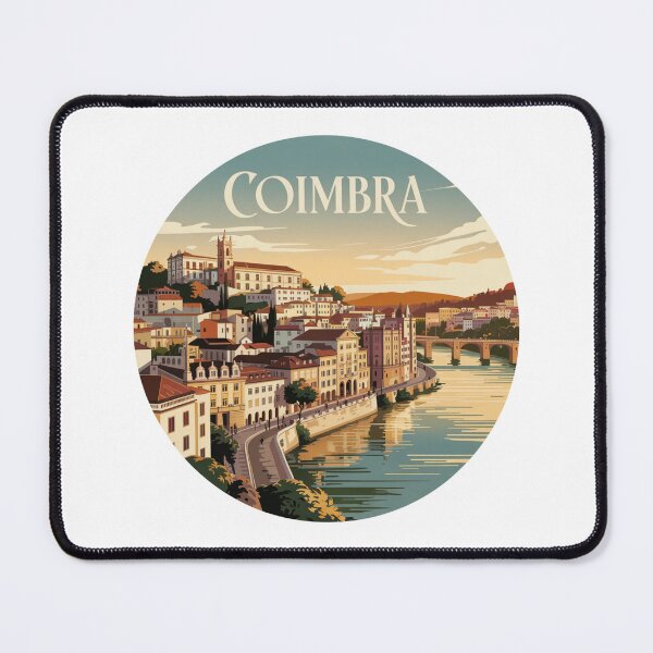Item preview, Coimbra Portugal Vintage Travel - Historic Riverside City Design designed and sold by CircinusStore.