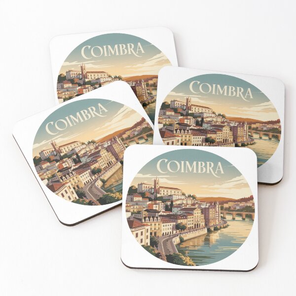 Artikelvorschau, Coimbra, Portugal – Vintage-Reisen – Historisches Stadtdesign am Flussufer entworfen und verkauft von CircinusStore.