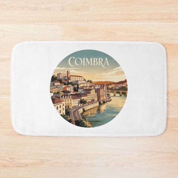 Item preview, Coimbra Portugal Vintage Travel - Historic Riverside City Design designed and sold by CircinusStore.