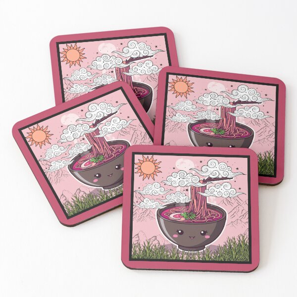 Item preview, Kawaii Ramen Bowl in Mountainous Nature Scene designed and sold by DizzyButterfly.