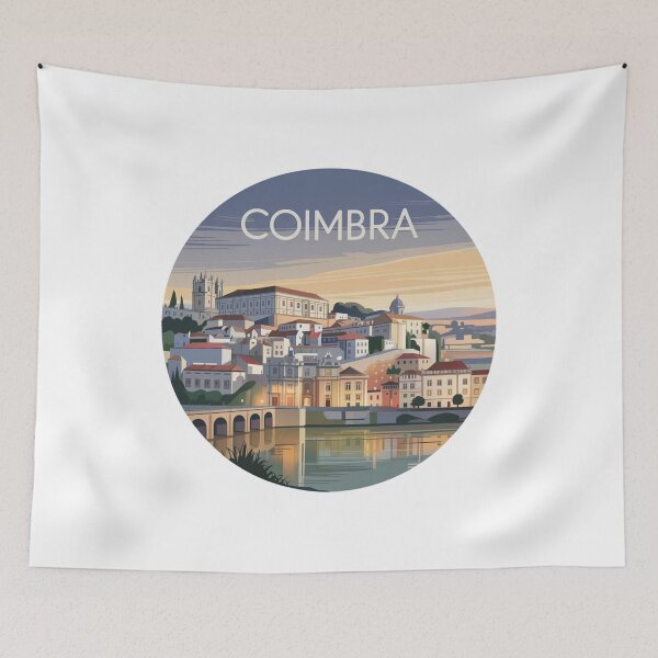 Item preview, Coimbra Portugal Vintage Travel - Riverside City Design designed and sold by CircinusStore.