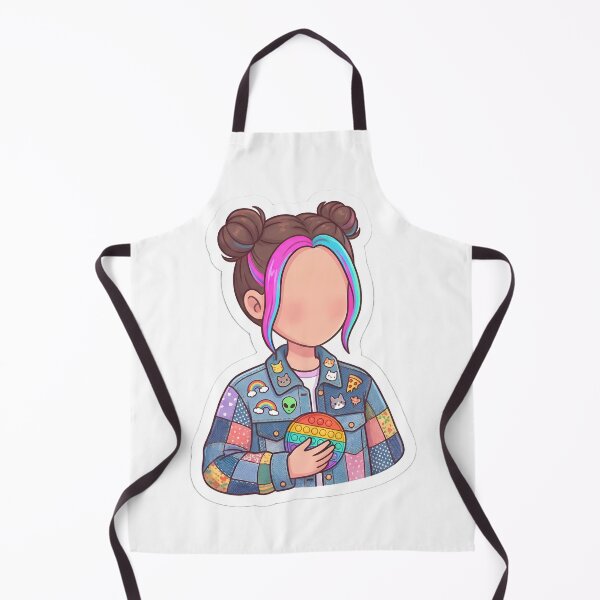Item preview, Cute Neurospicy Girl with Fidget Toy & Patchwork Jacket Aesthetic designed and sold by MukuMint.