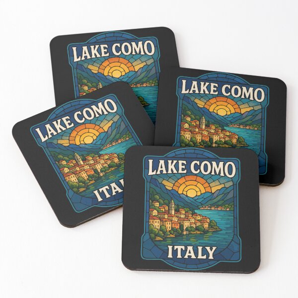 Item preview, Lake Como Italy Stained Glass Travel designed and sold by TomFrontierArt.