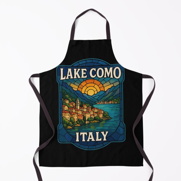 Item preview, Lake Como Italy Stained Glass Travel designed and sold by TomFrontierArt.