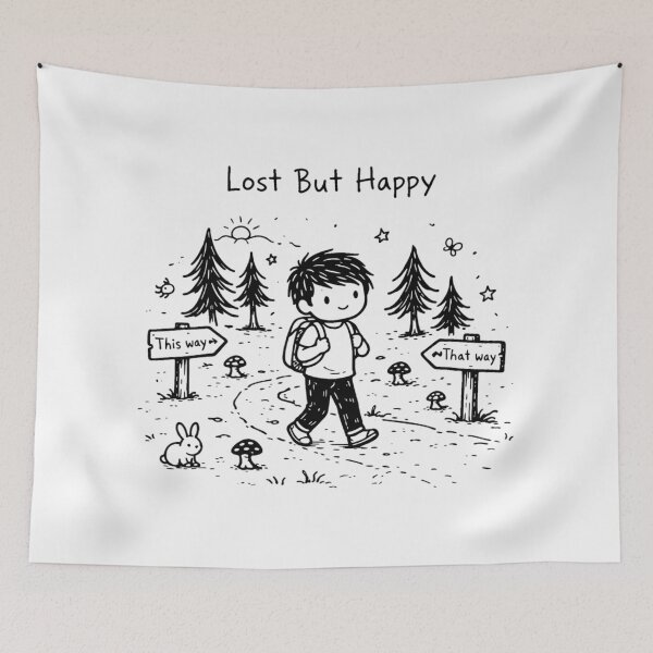 Item preview, Lost But Happy designed and sold by Planetporridge.