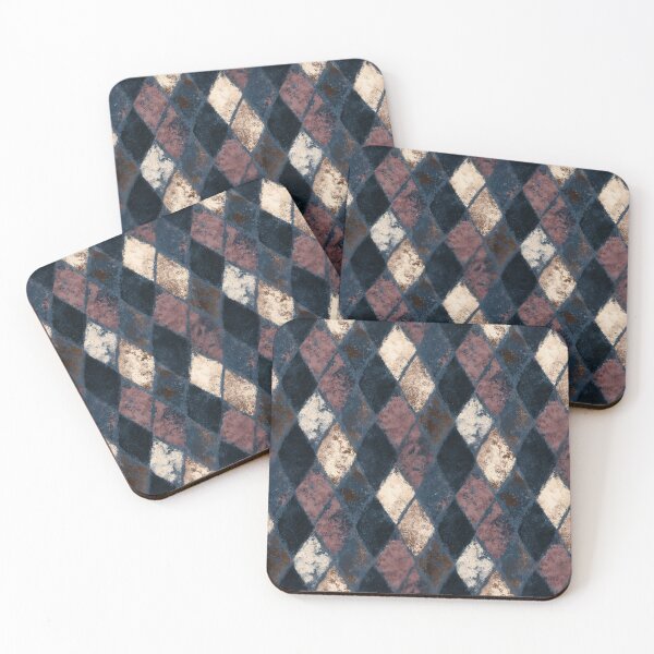 Item preview, Distressed Navy Argyle Diamond Pattern designed and sold by bubblegoth.
