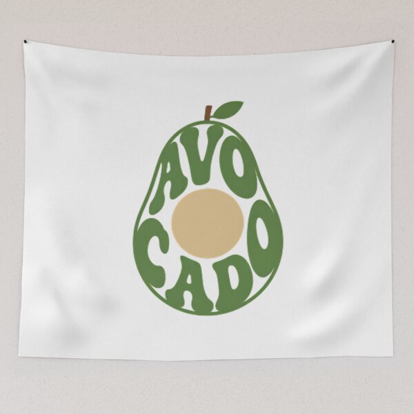 Item preview, Retro Groovy Avocado Type Collage - Healthy Living Hand-Drawn Food Art designed and sold by CELESTIAL©️.