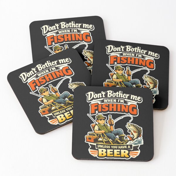 Item preview, Don’t Bother Me When I’m Fishing Unless You Have a Beer – Funny Retro Fishing Design designed and sold by JudithLatko.