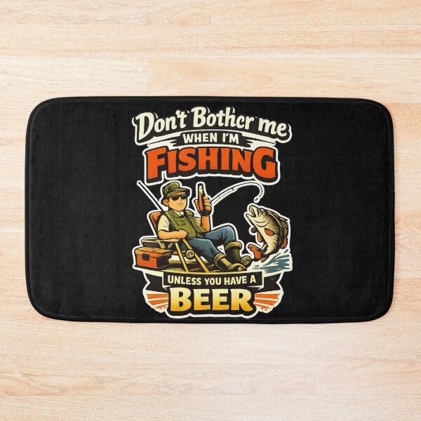 Item preview, Don’t Bother Me When I’m Fishing Unless You Have a Beer – Funny Retro Fishing Design designed and sold by JudithLatko.