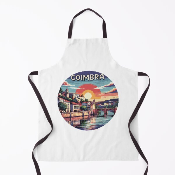 Artikelvorschau, Coimbra, Portugal – Pixel-Art-Sonnenuntergang – Retro-8-Bit-Stadtbild aus Portugal entworfen und verkauft von CircinusStore.