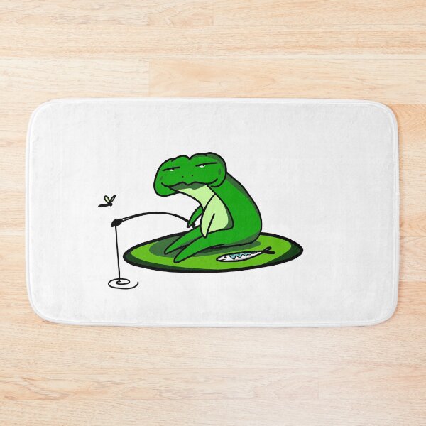Item preview, Lazy Fishing Frog designed and sold by lunoxinfinity.