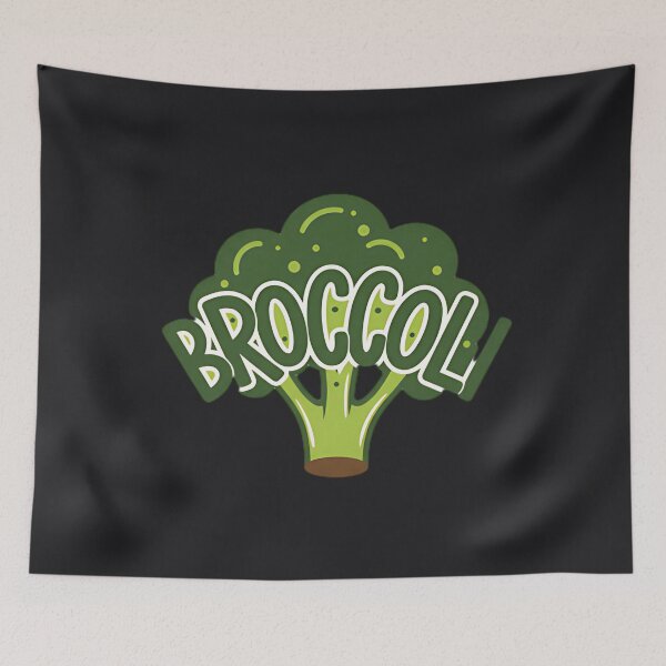 Item preview, Retro Groovy Broccoli Typography - Healthy Superfood Vegetable Art designed and sold by CELESTIAL©️.