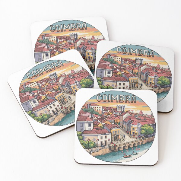 Item preview, Coimbra Portugal Pixel Art Streets - Retro 8-Bit Portuguese Cityscape designed and sold by CircinusStore.