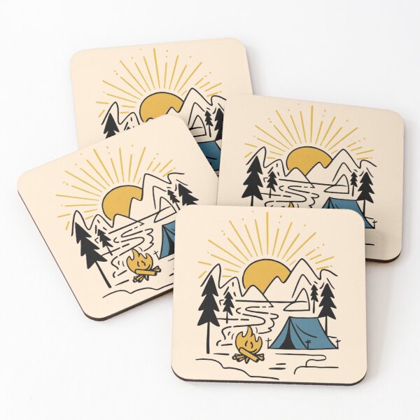 Item preview, Minimal Camping Sunrise Design designed and sold by Oniyasha.