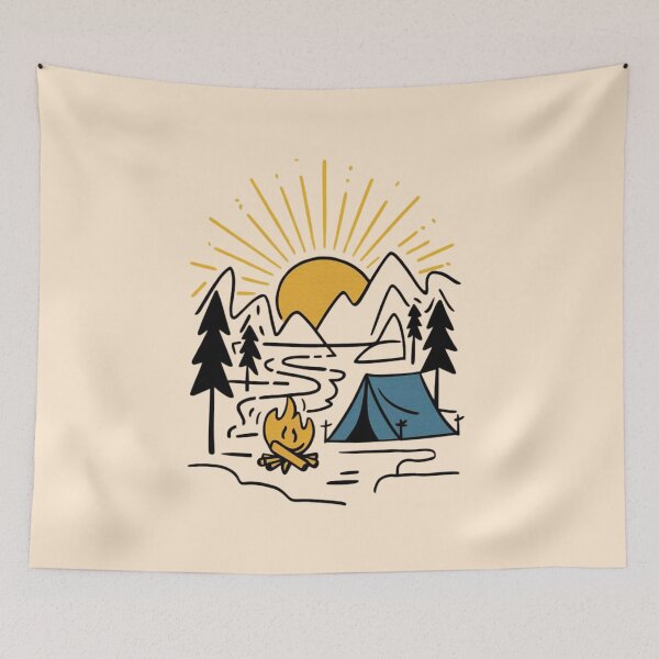 Item preview, Minimal Camping Sunrise Design designed and sold by Oniyasha.