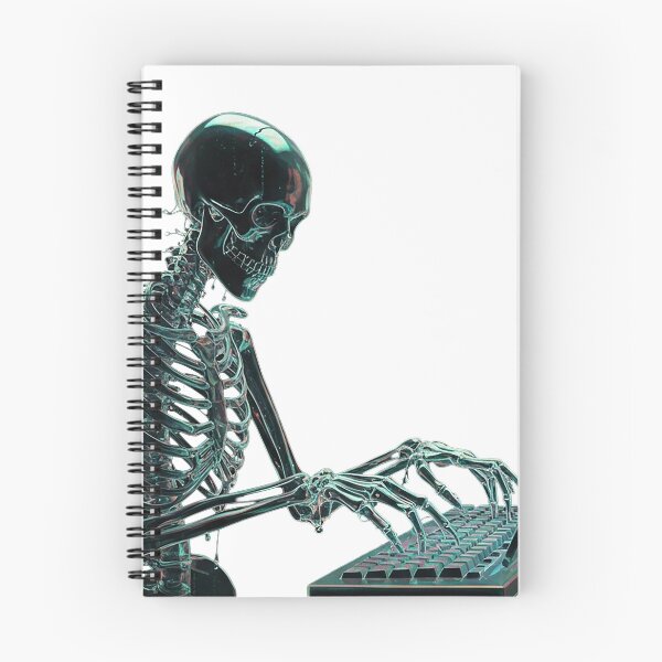 Item preview, Copy of Cyber Skeleton Hacker – Digital Matrix Skull Tech Art designed and sold by Articooler.