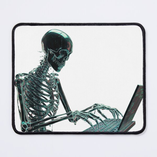 Item preview, Copy of Cyber Skeleton Hacker – Digital Matrix Skull Tech Art designed and sold by Articooler.