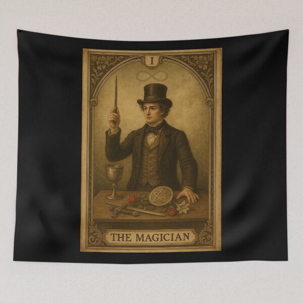 Item preview,  The Magician Tarot Card Vintage Art designed and sold by freackly.