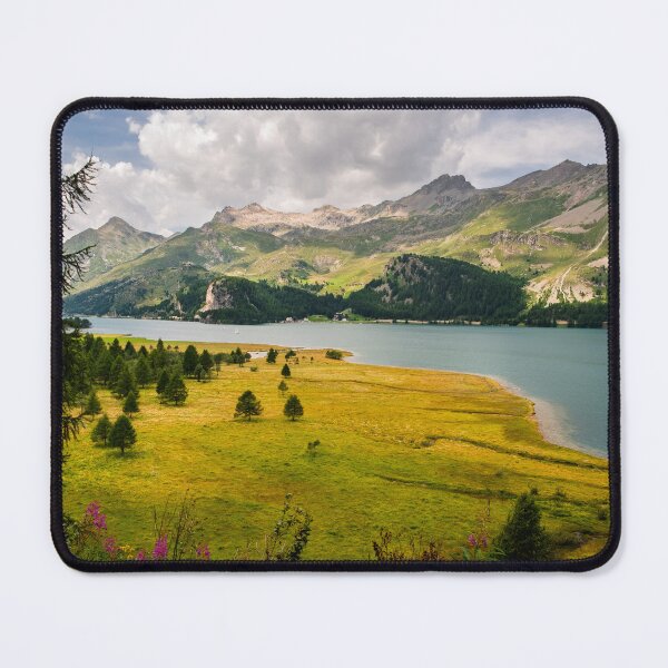 Item preview, Sailboats on Alpine Lake with Forests, Meadows and Mountain Peaks in Switzerland designed and sold by svanaerschot.