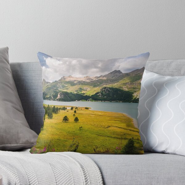 Item preview, Sailboats on Alpine Lake with Forests, Meadows and Mountain Peaks in Switzerland designed and sold by svanaerschot.